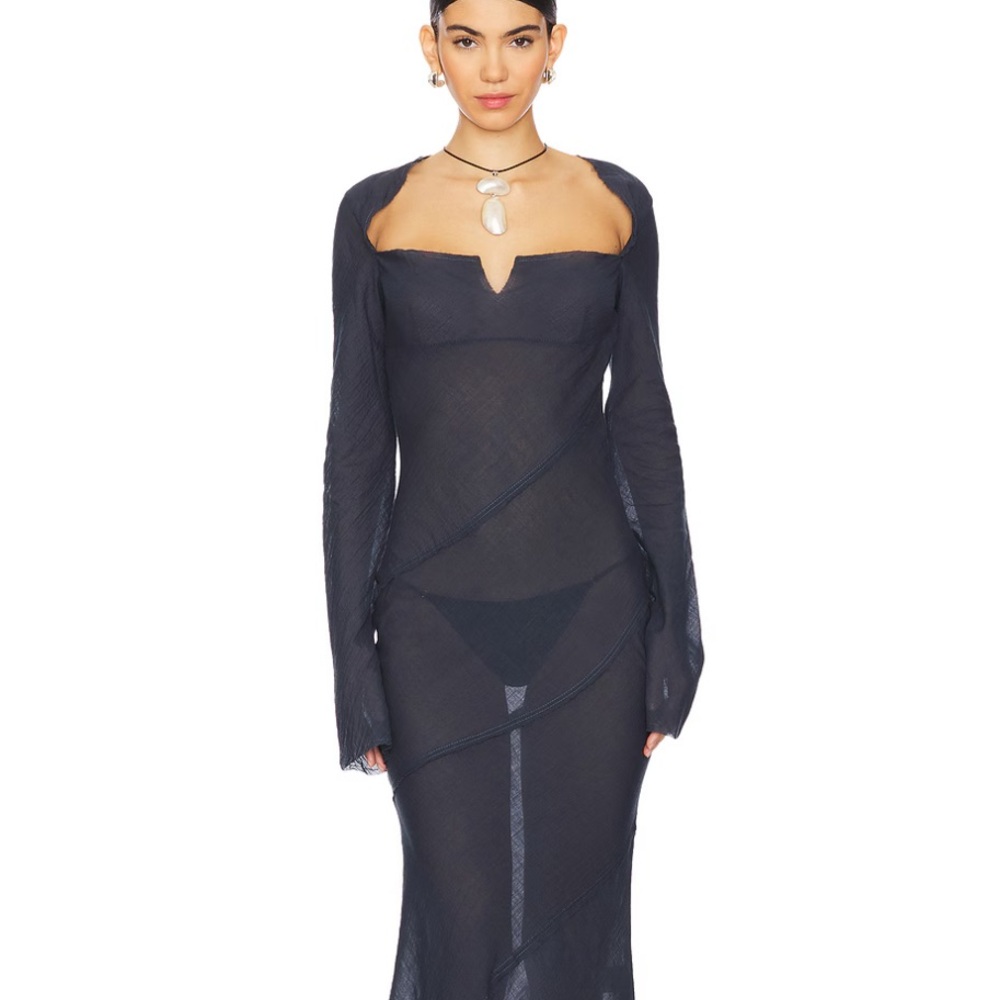 TG BOTANICAL Marlie Dress in Blue cover up